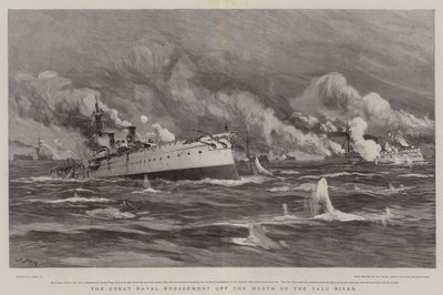 El gran enfrentamiento naval en la desembocadura del río Yalu de Joseph Nash